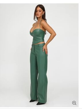 NWT Tiger Mist Green Faux Leather Pants